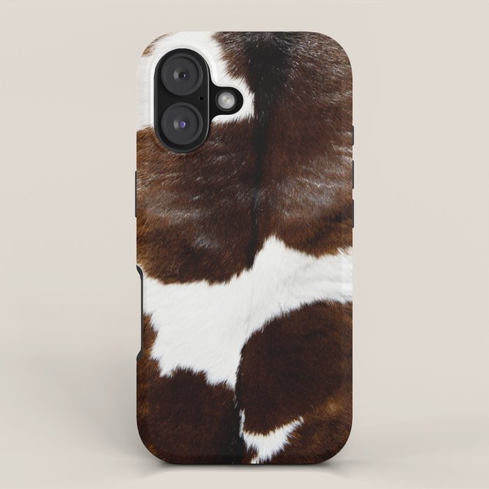 Brown Cowhide iPhone Case Gallery Image 1