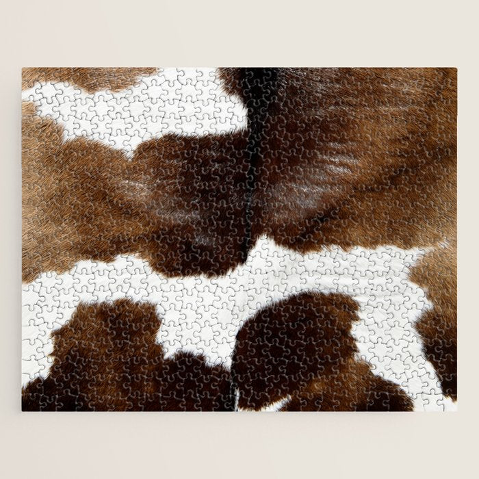 Brown Cowhide Jigsaw Puzzle Gallery Image 1