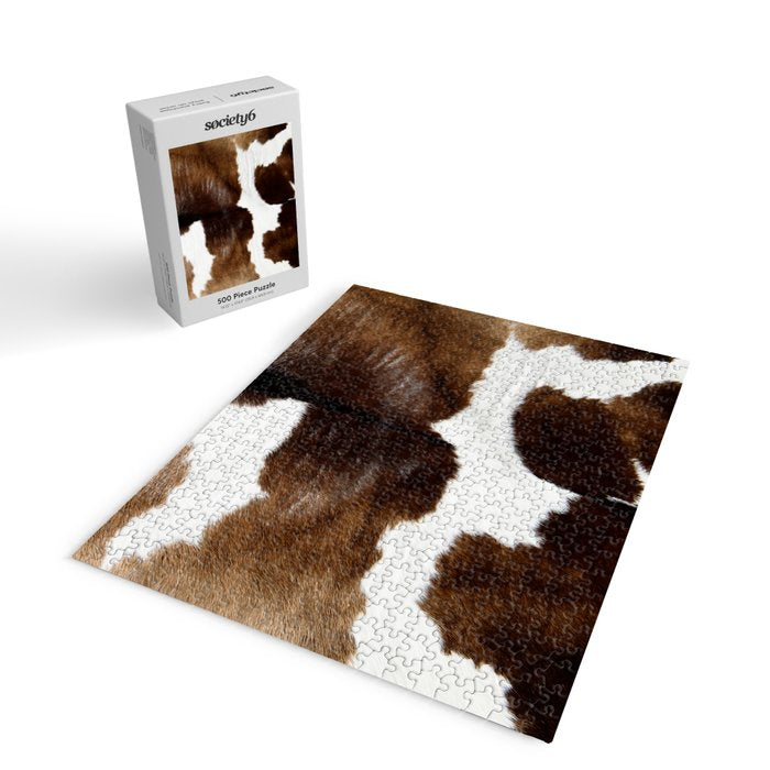Brown Cowhide Jigsaw Puzzle Gallery Image 2