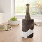Brown Cowhide Wine Chiller Gallery Image 4