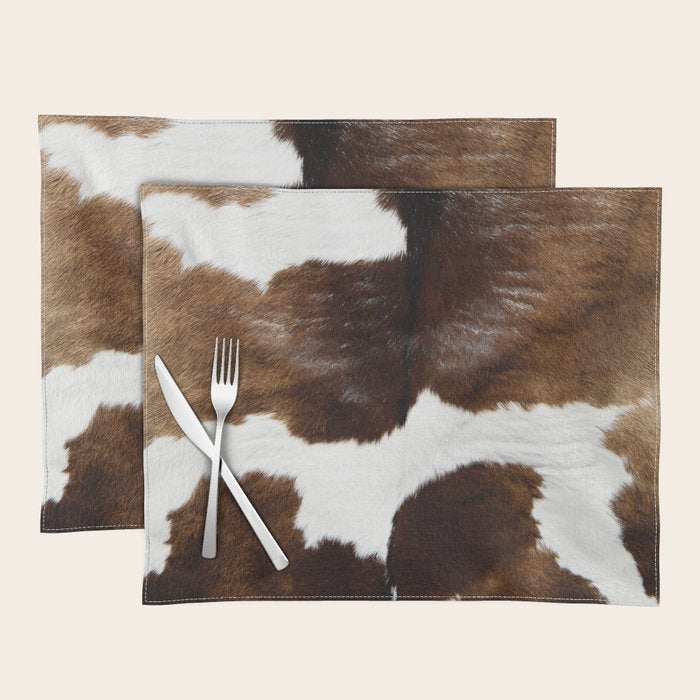 Brown Cowhide Placemat Gallery Image 1