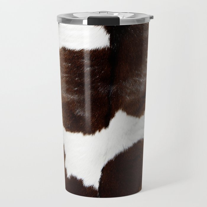 Brown Cowhide Travel Mug Gallery Image 1