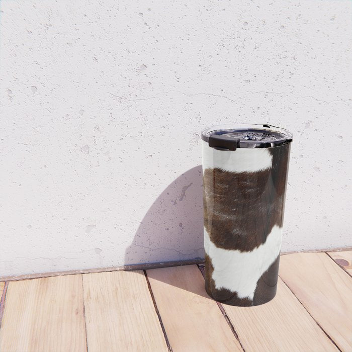 Brown Cowhide Travel Mug Gallery Image 4