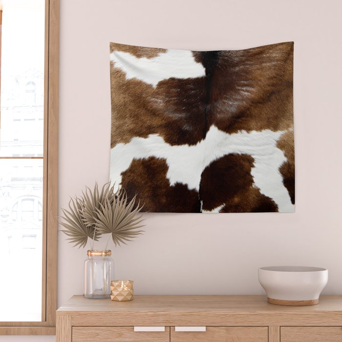 Brown Cowhide Wall Tapestry Gallery Image 2
