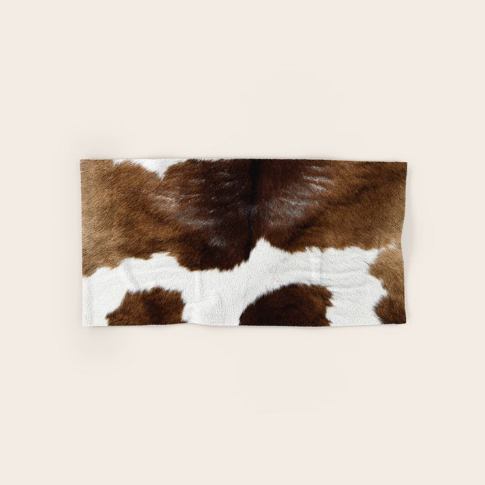 Brown Cowhide Bath Towel Gallery Image 1