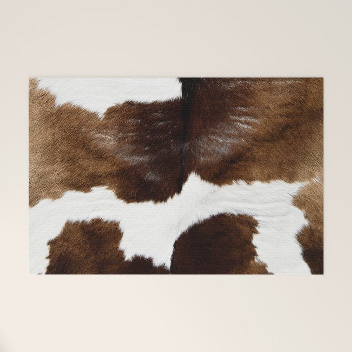 Brown Cowhide Welcome Mat Gallery Image 1