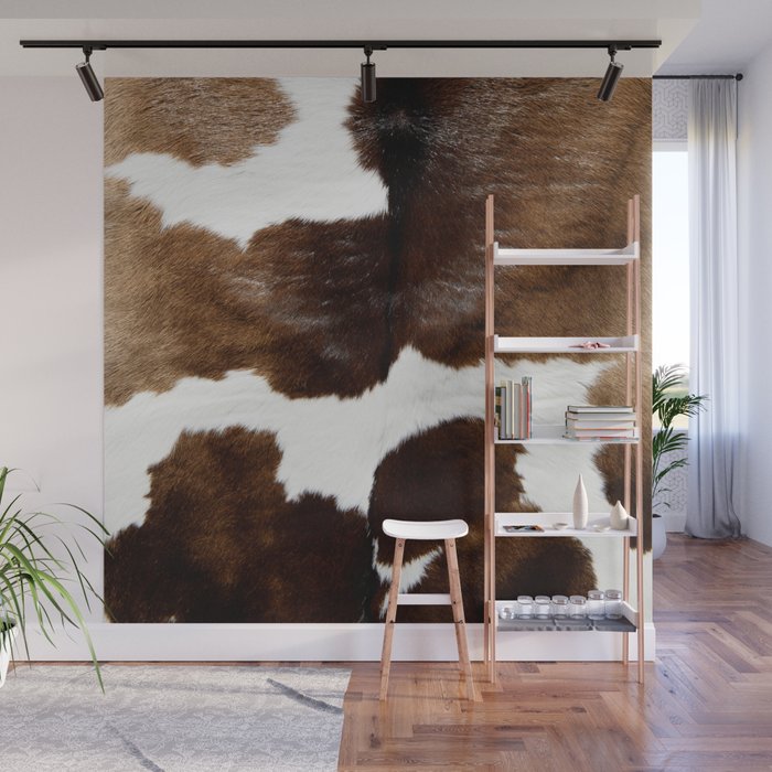Brown Cowhide Wall Mural Gallery Image 1