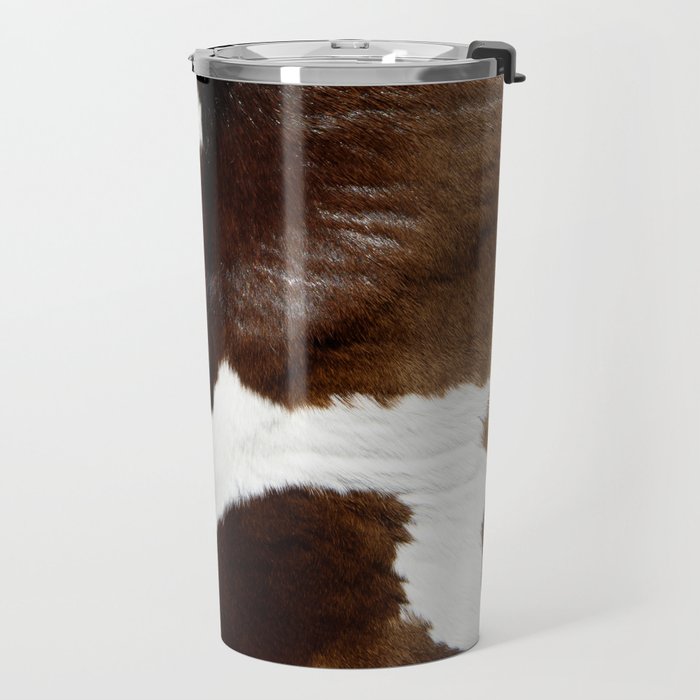 Brown Cowhide Travel Mug Gallery Image 2