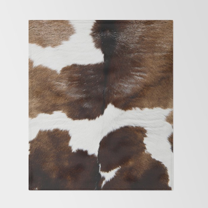 Brown Cowhide Throw Blanket Gallery Image 2