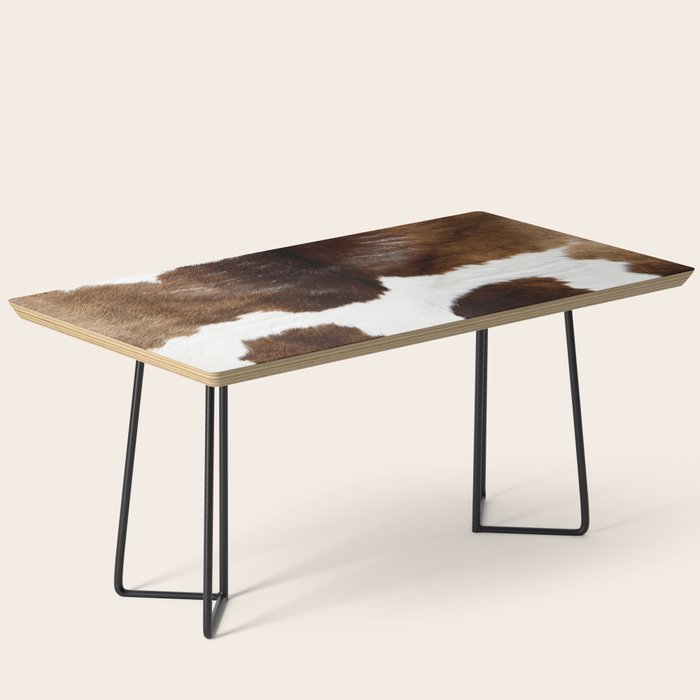 Brown Cowhide Coffee Table Gallery Image 1