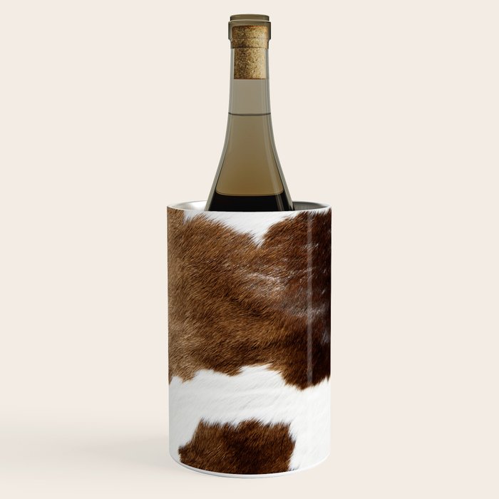 Brown Cowhide Wine Chiller Gallery Image 2