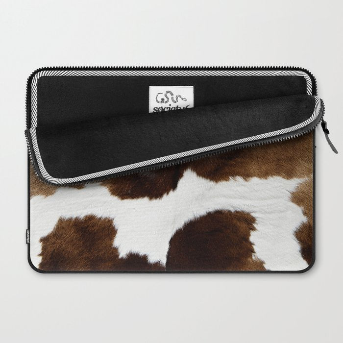 Brown Cowhide Laptop Sleeve Gallery Image 2