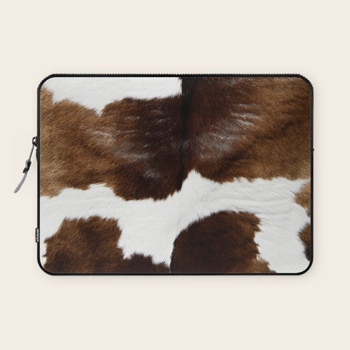 Brown Cowhide Laptop Sleeve Gallery Image 1