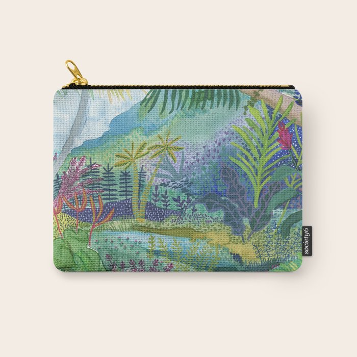 Jungle Paradise Watercolor Carry All Pouch Gallery Image 1
