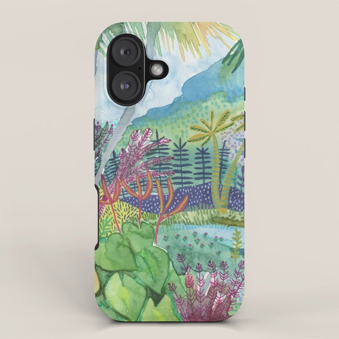 Jungle Paradise Watercolor iPhone Case Gallery Image 1