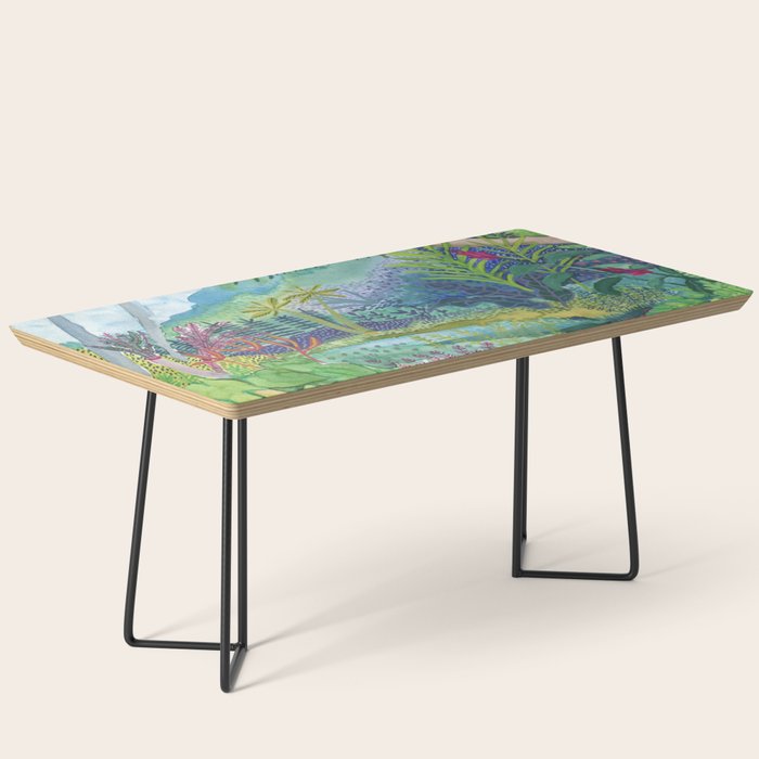 Jungle Paradise Watercolor Coffee Table Gallery Image 1