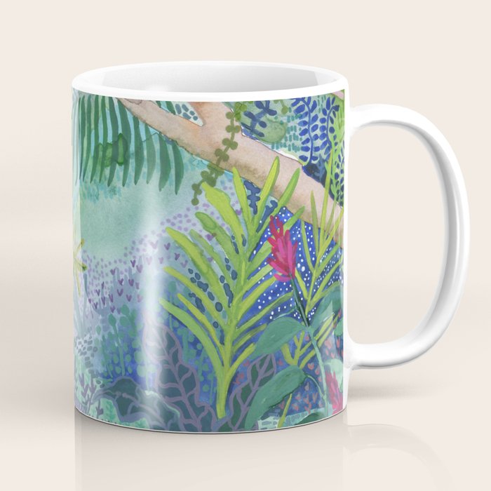 Jungle Paradise Watercolor Coffee Mug Gallery Image 1