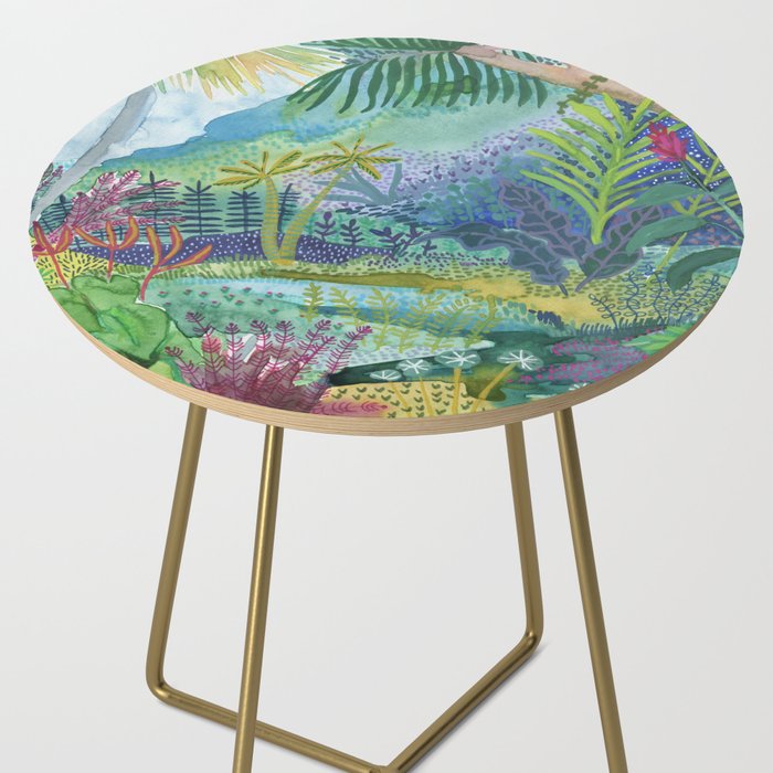 Jungle Paradise Watercolor Side Table Gallery Image 2