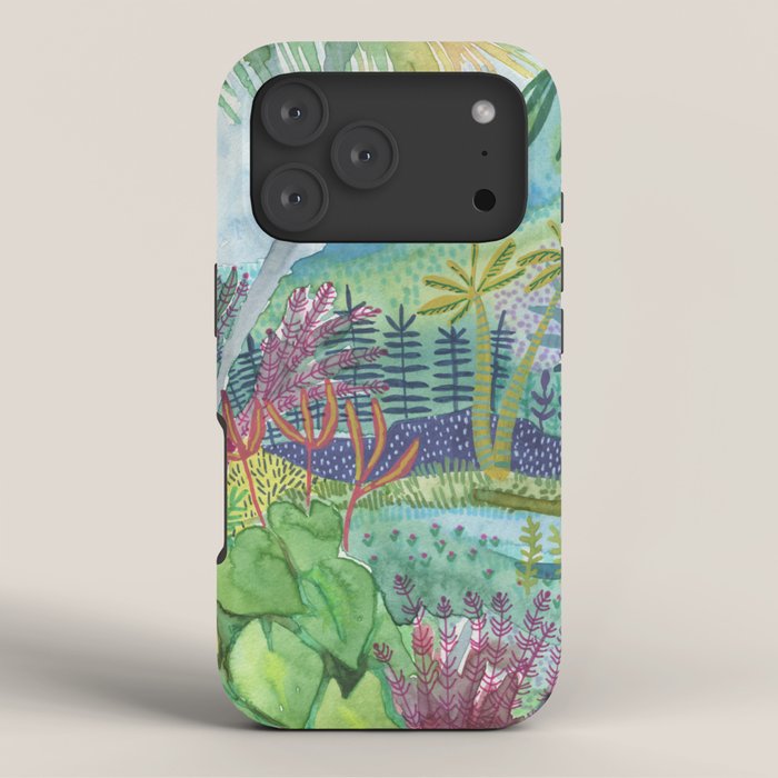 Jungle Paradise Watercolor iPhone Case Gallery Image 3