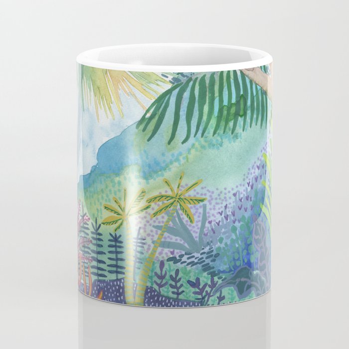 Jungle Paradise Watercolor Coffee Mug Gallery Image 4