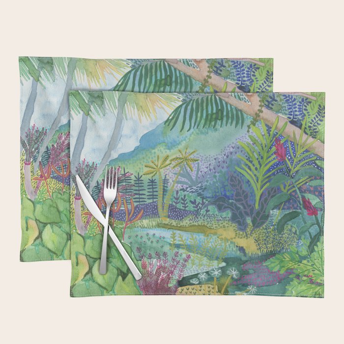 Jungle Paradise Watercolor Placemat