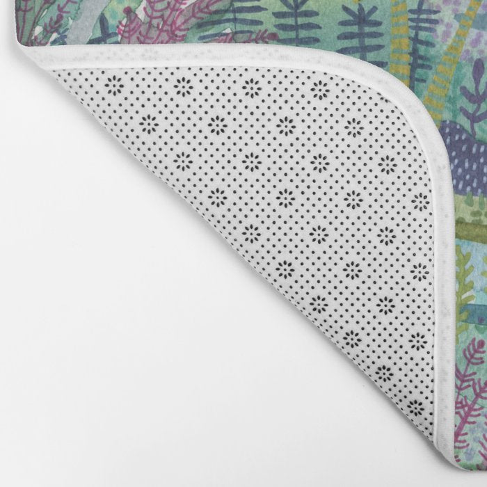 Jungle Paradise Watercolor Bath Mat Gallery Image 2