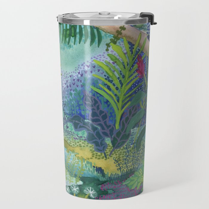 Jungle Paradise Watercolor Travel Mug Gallery Image 2