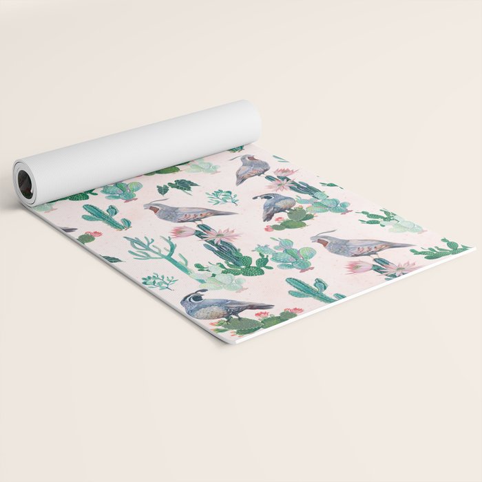 Cactus Quail  Yoga Mat Gallery Image 2