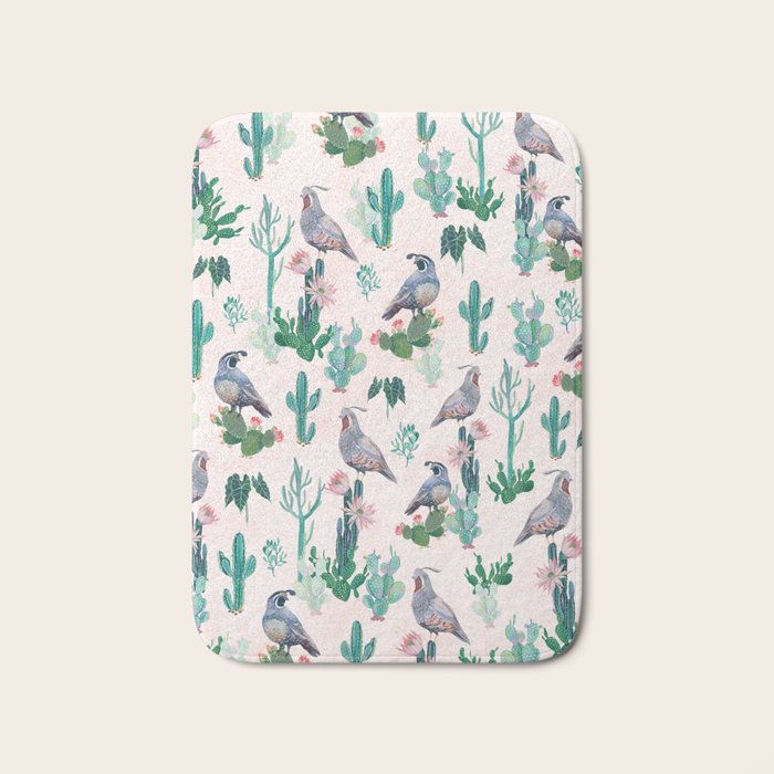 Cactus Quail  Bath Mat Gallery Image 1