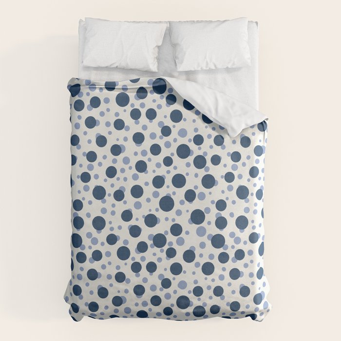 Blue Dots On White Duvet Cover Gallery Image 6