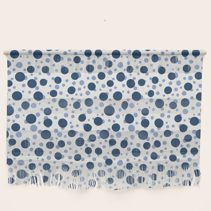 Blue Dots On White Wall Hanging Gallery Image 1