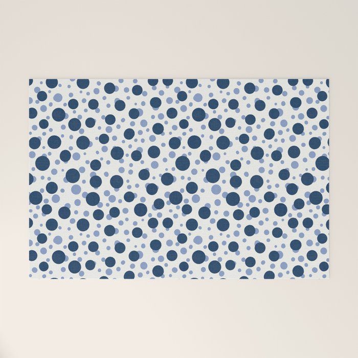 Blue Dots On White Welcome Mat Gallery Image 1