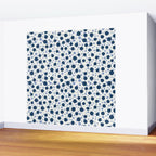Blue Dots On White Wall Mural Gallery Image 2
