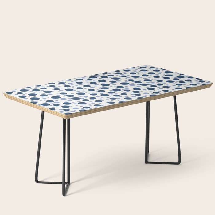 Blue Dots On White Coffee Table Gallery Image 1