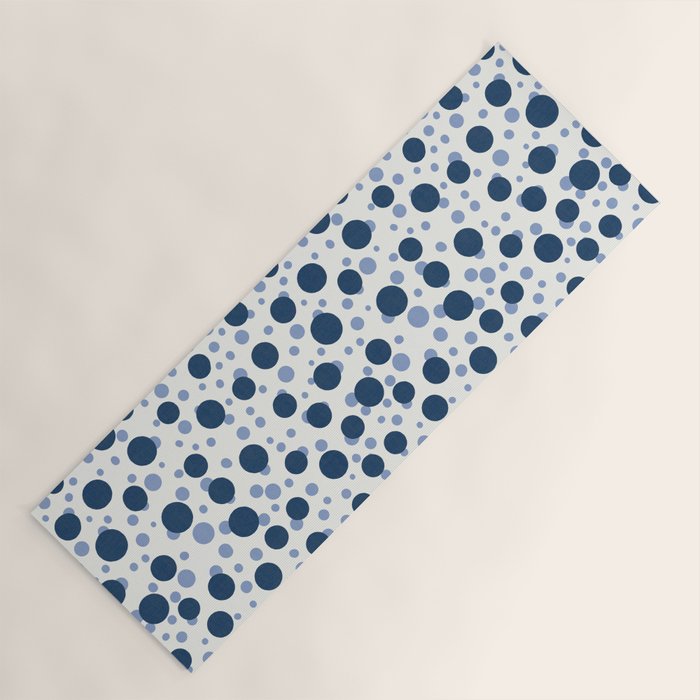 Blue Dots On White Yoga Mat Gallery Image 1