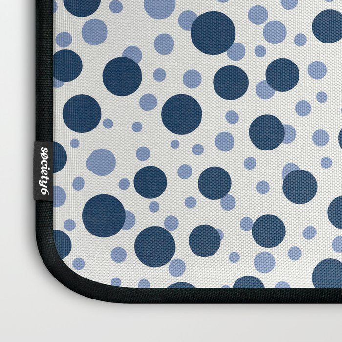 Blue Dots On White Laptop Sleeve Gallery Image 3