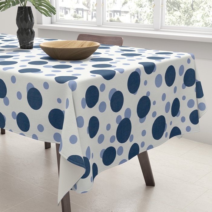 Blue Dots On White Tablecloth Gallery Image 3
