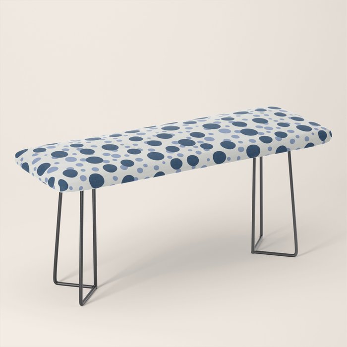 Blue Dots On White Bench Gallery Image 1