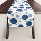 Blue Dots On White Table Runner Gallery Image 1