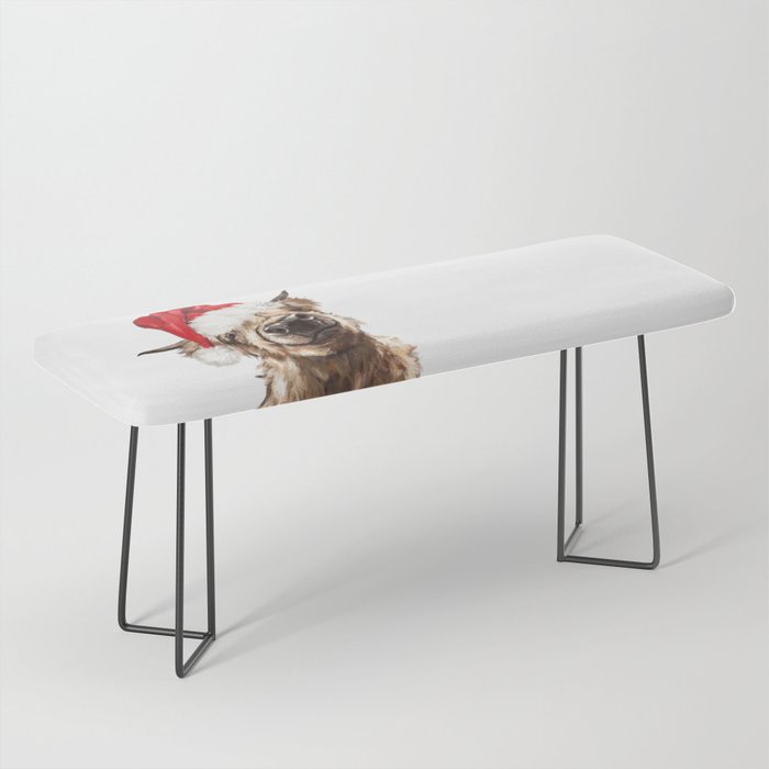 Christmas Highland Cow Bench Gallery Image 1