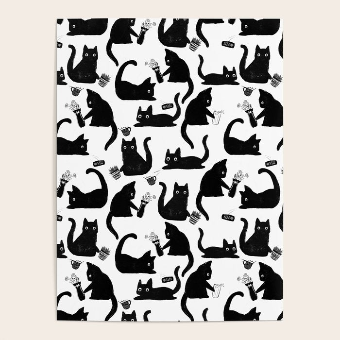 Bad Cats Knocking Stuff Over Poster Gallery Image 4