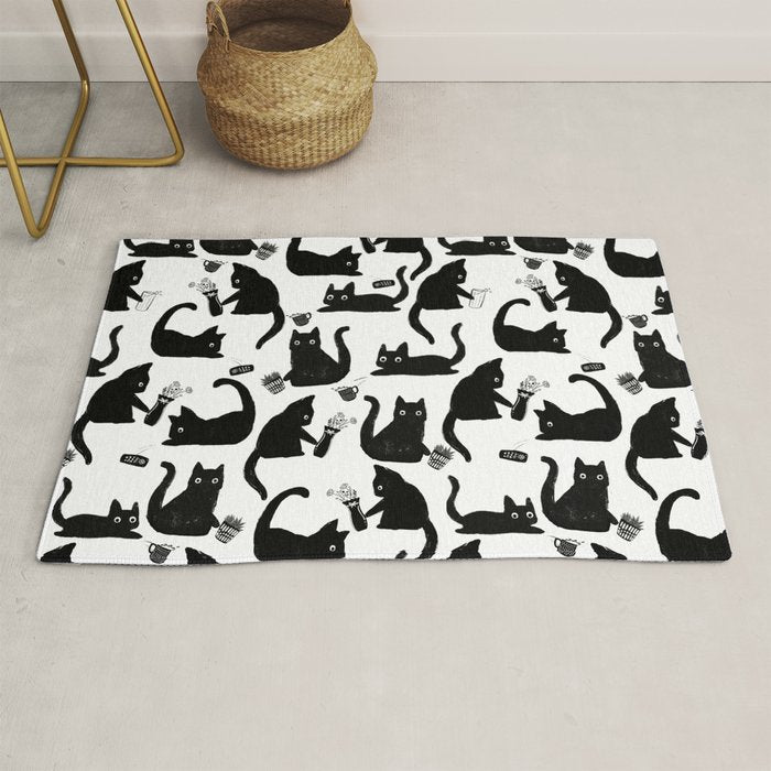 Bad Cats Knocking Stuff Over Rug Gallery Image 1