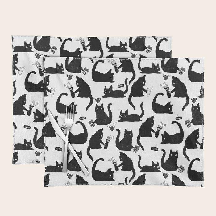 Bad Cats Knocking Stuff Over Placemat Gallery Image 1
