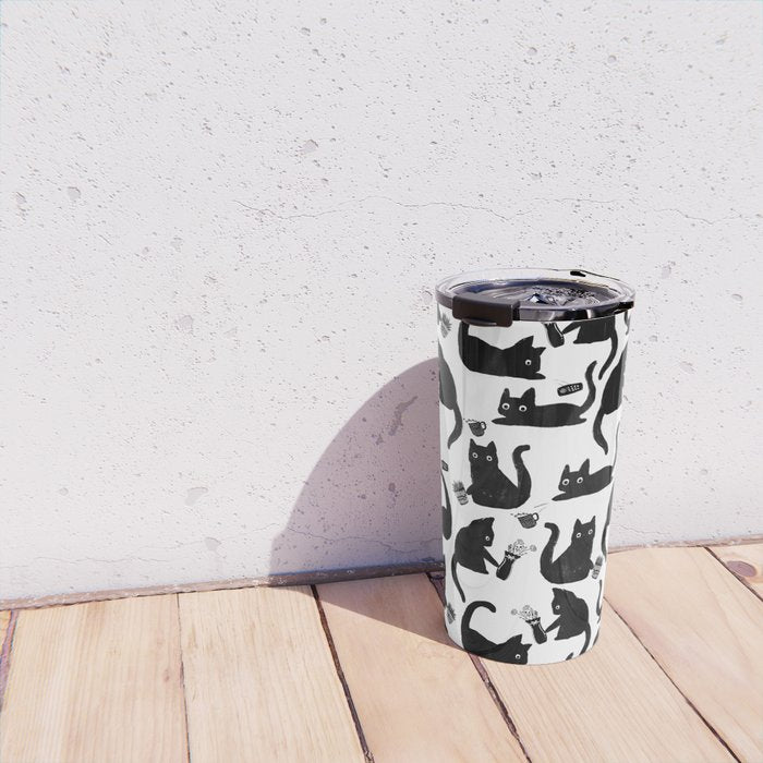 Bad Cats Knocking Stuff Over Travel Mug Gallery Image 4