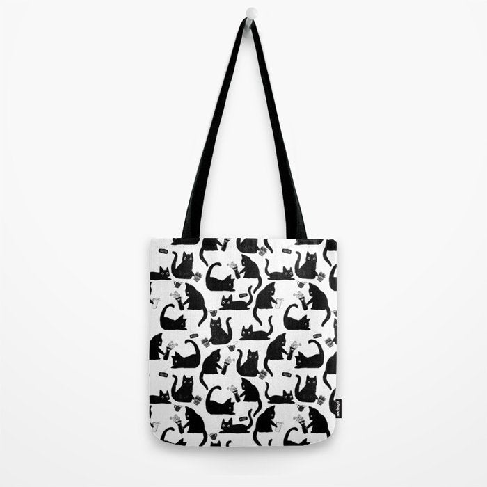 Bad Cats Knocking Stuff Over Tote Bag Gallery Image 2