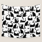 Bad Cats Knocking Stuff Over Wall Tapestry Gallery Image 4