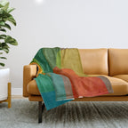 Modern Colorful MidCentury Abstract Throw Blanket Gallery Image 1