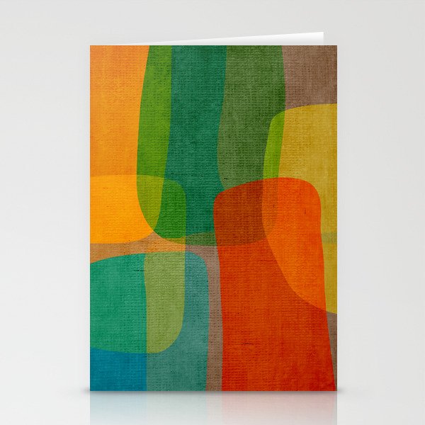 Modern Colorful MidCentury Abstract Stationery Card Gallery Image 2