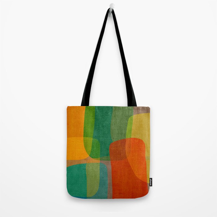 Modern Colorful MidCentury Abstract Tote Bag Gallery Image 2