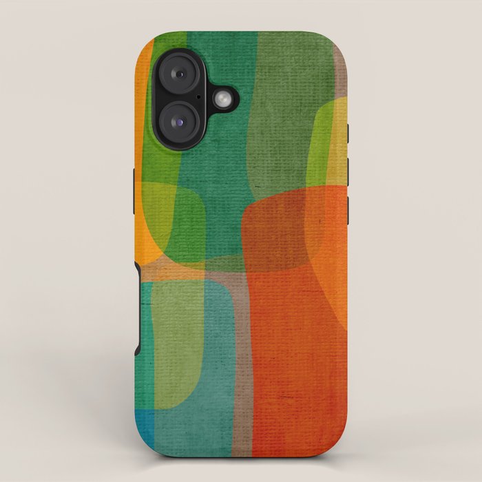 Modern Colorful MidCentury Abstract iPhone Case Gallery Image 1